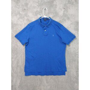 Polo Ralph Lauren Shirt Mens Large Blue Pima Soft Touch Short Sleeve Pony Logo